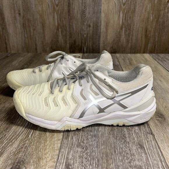 Asics Gel Resolution 7 E751Y Women's US Size 8 White Running Sneaker Shoes - Picture 5 of 11